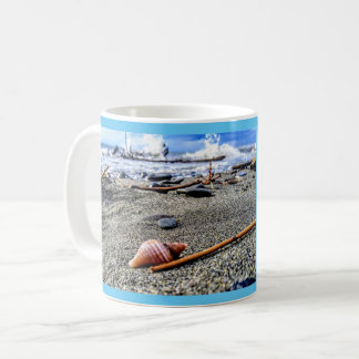 Personalisiertes Seashell am Strand Kaffeetasse