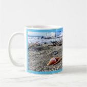 Personalisiertes Seashell am Strand Kaffeetasse (Links)