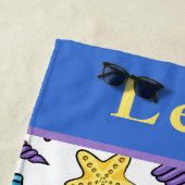 Personalisiertes Seashell Beach Handtuch (Beispiel)