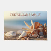 Personalisiertes Seashells Muster Doormat Fußmatte (Vorderseite)