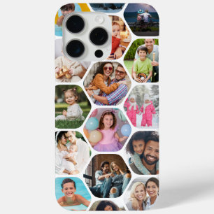 Personalisiertes Sechseck-Fotocollage-Geschenk Case-Mate iPhone Hülle