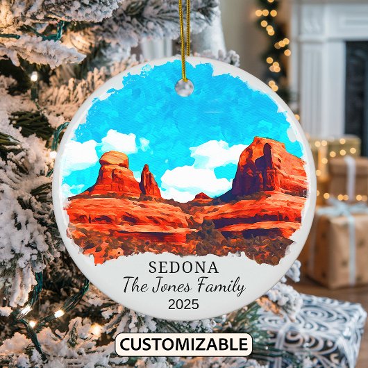 Personalisiertes Sedona Ornament, Staat Arizona Keramik Ornament