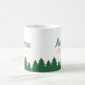 Personalisiertes See-Haus u. Kiefern-Baum-Tasse Kaffeetasse (Mittel)