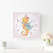 Personalisiertes Seepferd Kinderzimmer Uhr (Zuhause)