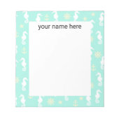 Personalisiertes Seepferd Notepad Notizblock (Vorderseite)