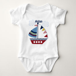 Personalisiertes "Segel weg/nautisch/Boot/Baby-Shi Baby Strampler