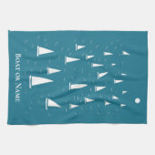 Personalisiertes Segelboot Geschirrtuch (Horizontal)