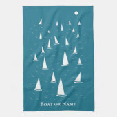 Personalisiertes Segelboot Geschirrtuch (Vertikal)