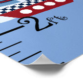 Personalisiertes Segelboot/nautische/Bootwachstums Poster (Ecke)