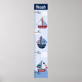 Personalisiertes Segelboot/nautische/Bootwachstums Poster (Vorne)