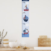 Personalisiertes Segelboot/nautische/Bootwachstums Poster (Küche)