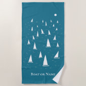 Personalisiertes Segelboot Strandtuch (Vorderseite)