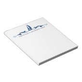 Personalisiertes Segelschiff Nautical Mit Monogram Notizblock (angewinkelt)