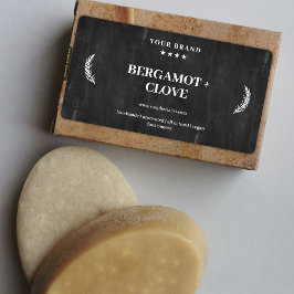 Personalisiertes Seifenetikett Schwarze Khalkboard