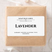 Personalisiertes Seifenetikett Weißer Hintergrund (Insitu)