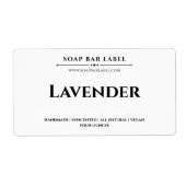 Personalisiertes Seifenetikett Weißer Hintergrund (Vorne)