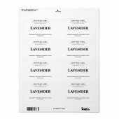 Personalisiertes Seifenetikett Weißer Hintergrund (Vorne)