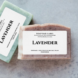 Personalisiertes Seifenetikett Weißer Hintergrund