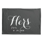 Personalisiertes sein und ihrs - Herr u. Frau Kissenbezug (Rückseite-Links)