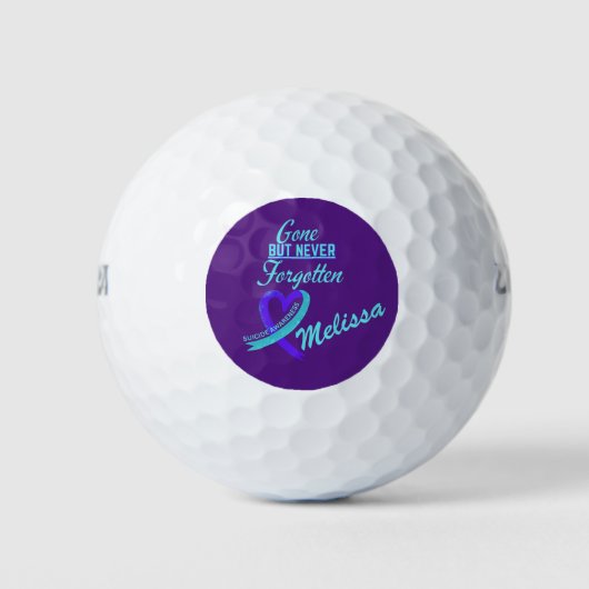 Personalisiertes Selbstmordbewusstsein verschwinde Golfball (Vorderseite)