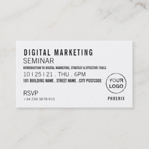 Personalisiertes Seminar/Konferenzticket Einladung