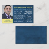 Personalisiertes Seminar/Konferenzticket Einladung (Vorne/Hinten)