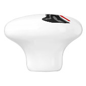 Personalisiertes Sensenmann-Design Keramikknauf (Seitenansicht)