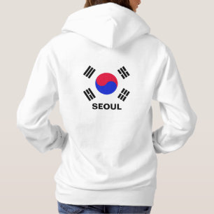 Personalisiertes "Seoul" und südkoreanische Flagge Hoodie