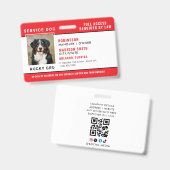 Personalisiertes Service-Dog-Abzeichen Ausweis (Vorder- & Rückseite)