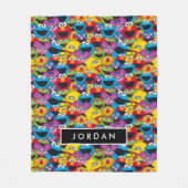 Personalisiertes Sesamstraße-Crew-Muster Fleecedecke (Vorderseite)