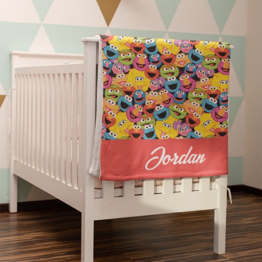 Personalisiertes Sesamstraße-Muster Fleecedecke