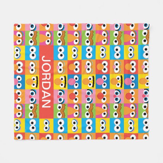 Personalisiertes Sesamstrassenmuster Fleecedecke (Vorderseite (Horizontal))