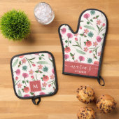 Personalisiertes Set mit Blumenofen Mitt und Töpfc (Oben Unten)