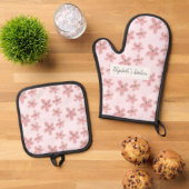 Personalisiertes Set mit Blumenofen Mitt und Töpfc (Oben Unten)