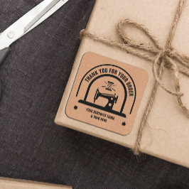 Personalisiertes SEWING-Papier Quadratischer Aufkleber