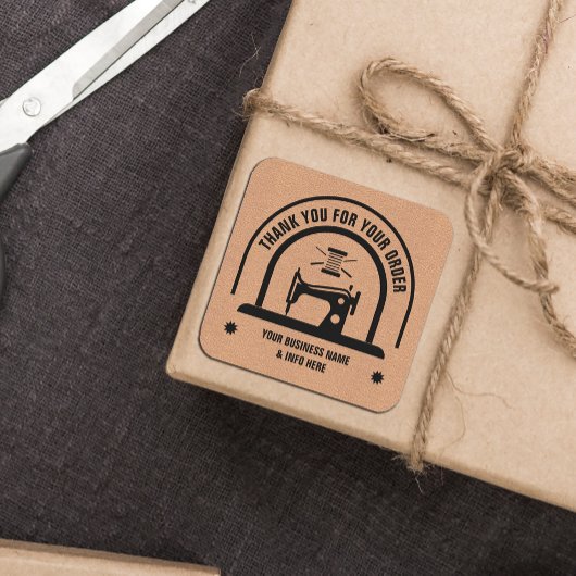 Personalisiertes SEWING-Papier Quadratischer Aufkleber