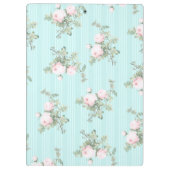 Personalisiertes Shabby Chic in der Zwischenablage Klemmbrett (Rückseite)