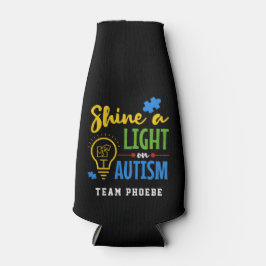Personalisiertes Shine A Light on Autismus Matchin Flaschenkühler