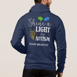 Personalisiertes Shine A Light on Autismus Matchin Hoodie