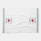 Personalisiertes Shopping House, Navy & Red Rustic Geschirrtuch (Horizontal)