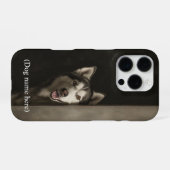 Personalisiertes Sibirisches Husky-Porträt iPhone Hülle (Rückseite (Horizontal))