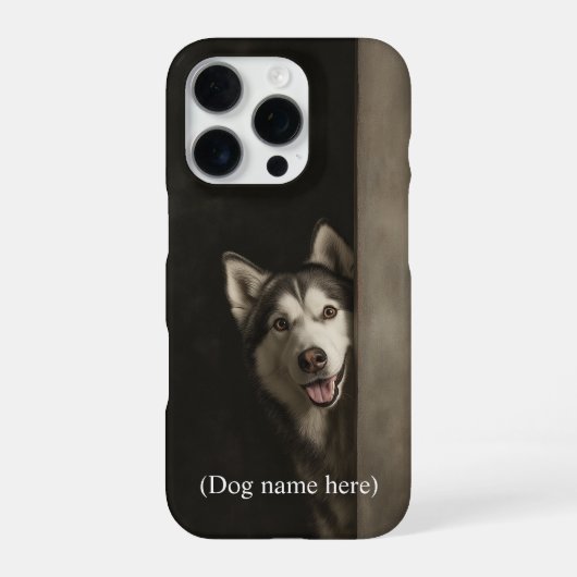Personalisiertes Sibirisches Husky-Porträt iPhone Hülle (Rückseite)