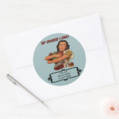 Personalisiertes Sieggärtenkonservenlabel Runder Aufkleber (Umschlag)