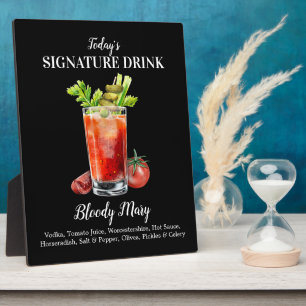 Personalisiertes Signature-Drink Bloody Mary Cockt Fotoplatte
