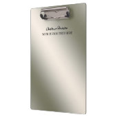 Personalisiertes Silber Edelstahlmetall Klemmbrett (Links)