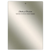 Personalisiertes Silber Edelstahlmetall Klemmbrett (Rückseite)