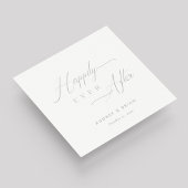 Personalisiertes Silber "glücklich immer nach" Hoc Serviette