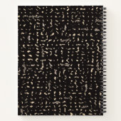 Personalisiertes Silber-Komposition-Notebook Notizblock (Rückseite)