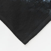 Personalisiertes Silber- und Schwarz-Blütenglas Ma Fleecedecke (Ecke)