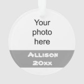 Personalisiertes Silber- und Schwarz-Cheerleader-D Ornament (Rückseite)